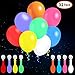 Funow 32 Pack LED Balloons Flashing, 8 Colors Light Up Balloons, Lasts 12-24 Hours for Glow in the Dark Party Supplies, Birthday Decorations, Halloween Party