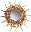 Golden Sun Ray Hanging Wall Mantle Decorative Mirror