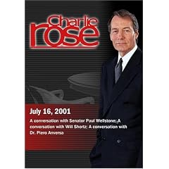 Charlie Rose with Paul Wellstone; Will Shortz; Piero Anversa (July 16, 2001)
