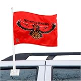 Atlanta Hawks Red Car Flag