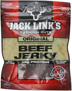 Jack Link's Beef Jerky, Original, 3.25-Ounce Bags (Pack of 4)