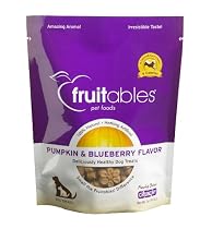 Fruitables Pumpkin & Blueberry Crunchy Dog Treats 1-7 ounce Pouch