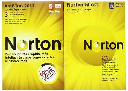 Norton Antivirus 2011 + Norton Ghost 15.0 1 usuario
