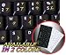 JAPANESE KATAKANA-ENGLISH NON-TRANSPARENT KEYBOARD STICKER ON BLACK BACKGROUND