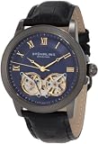 Stuhrling Original Men039s 36833F52 Boardroom Gemini Automatic Skeleton Gunmetal Watch on sale