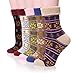 Velice Womens Soft Thick Crew Winter Socks Heavy Thermal Warm Comfortable Socks 5 Pack