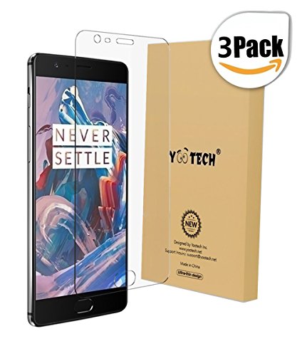 Oneplus 3 Screen Protector [Full Coverage],Yootech[3-Pack][Anti-Bubble][HD Ultra Clear Film] PET Screen Protector for Oneplus 3,Lifetime Warranty