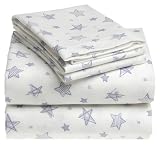 Novelty Stars 100% Cotton Luxury Flannel Twin Duvet Cover, Laurel