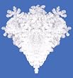 4' Crystal White Hanging Upside Down Christmas Chandelier Tree - Unlit