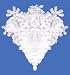 4' Crystal White Hanging Upside Down Christmas Chandelier - Unlit