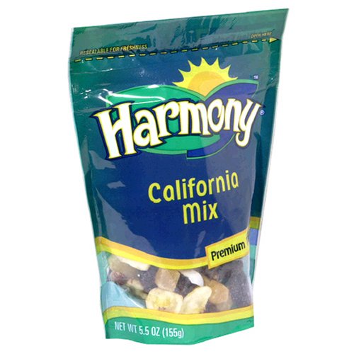 Harmony Foods California Trail Mix, 5.5-Ounce Bags (Pack of 12) by Harmony Foods