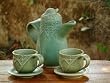 Ceramic tea set, 'Sweet Corn' (set for 2)