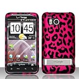 Electromaster(TM) Brand - Leopard on Hot Pink Rubberized Design Crystal Har ....