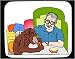 Decorated Mouse Pad with man, human, body, eating, sitting, individuals, individual, ...
