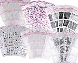 Bundle Monster 3D Nail Art Stickers Decals - 90 Variety Packs - French Nail Tips, Full Color, Glow in the Dark Design Set