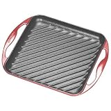 Le Creuset Square Skinny Grill 9-1/2' Red L2027-00-67
