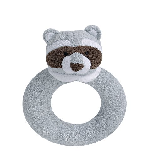 Angel Dear Ring Rattle, Grey Raccoon