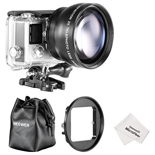 Neewer 52MM High Definition Telephoto Lens Kit for Gopro Hero 3+/4 (4 Items)