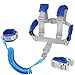 Baby Anti Lost Wrist Link -Anti Lost Backpack Leash Baby Leash Safety Walking Leash Wrist Link with Upgraded Safety Locks for Kids Toddler Leash Anti Lost (2 in 1 Dark Blue 8.2 Foot) â€¦