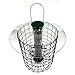 Droll Yankees Domed Cage Sunflower Seed Bird Feeder, 4 Feeding Ports, 15-Inch, Green