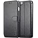 OCASE Wallet Leather Case For Apple iPhone 6, 6S with Tempered Glass Screen Protector - Black
