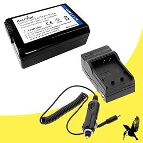 Halcyon 2200 mAH Lithium Ion Replacement Battery and Charger Kit for Sony Alpha NEX-F3 16.1 MP Digital SLR Camera and Sony NP-FW50