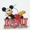 Department 56 Disney Traditions by Jim Shore Mickey I Love You Figurine, 4"