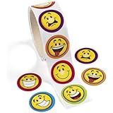 Fun Express Goofy Smile Face Stickers (1 Roll)