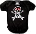 Micro Me One Piece Rockin Skull - Black, 3-6 Months