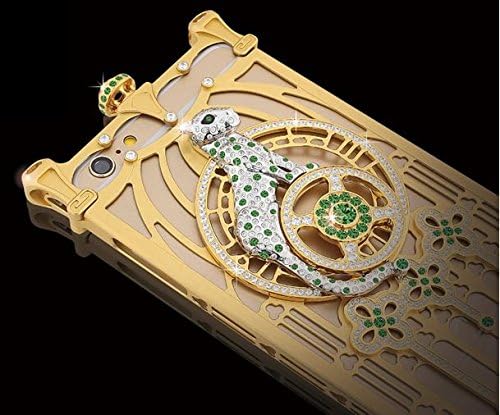 *Formartti* 24K Gold Luxury iPhone 6 6s Plus 5.5" Phone Case, 24K Gold on Aluminum &amp; 316 Grade Steel Frame - Luxury Premium Leopard