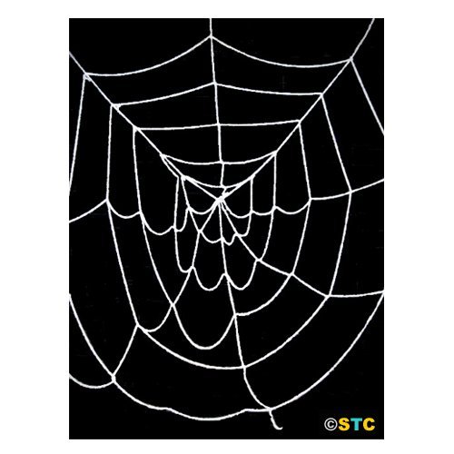 4.5' ft Deluxe Large Spider Web (Black) ~ Halloween Spider Web Decorations & Props