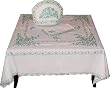 Tablecloth with Napkins In White Cotton Embroidered