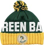Green Bay Packers Green Throwback Cuffed Knit Hat with pom