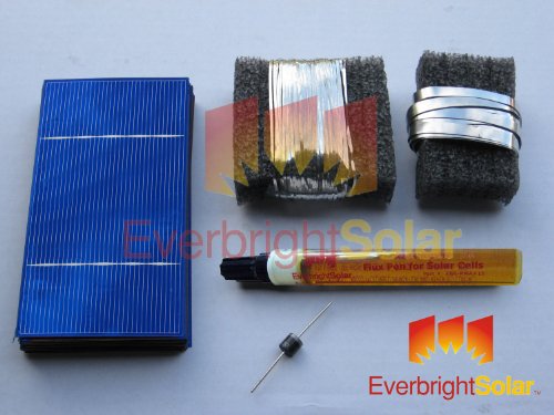 108- 3x6 Untabbed Solar Cells DIY Solar Panel Kit w/Wire Flux Diodes 108- 3x6 Untabbed Solar Cells DIY Solar Panel Kit w/Wire Flux Diodes