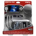 Pack PSP slim  - Sacoche + 2 �crans de protection + 2 coques de protection  + pochette de rangement umd + 3 bo�tes de rangement umd + Dragonne + c�ble usb + adaptateur secteur + chargeur allume-cigare + casque st�r�o