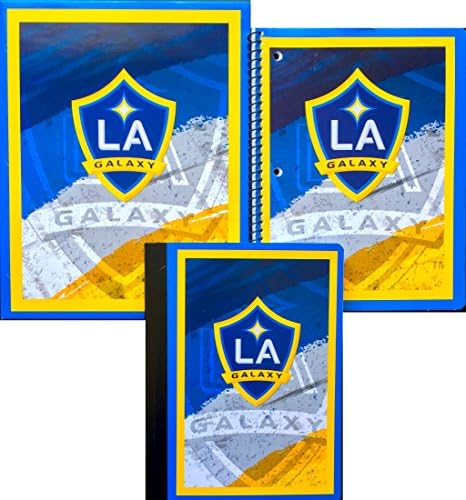 La Galaxy Super Fan School Supplies Gift Set Includes La Galaxy Paper Folder , La Galaxy Spiral Notebook, La Galaxy Composition Notebook