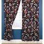 CharacterWorld Roary Light Em Up Curtains Including Tie Backs, 72 Inch