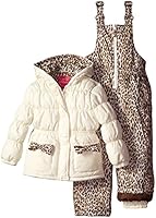 Pink Platinum Girls' Snowsuit with Animal Print Accents