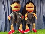 Double Face Hispanic Girl Glove Puppet (L1972)