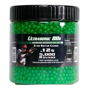 Soft Air 5,000 ct. Bottle Ultrasonic Green Airsoft BBs (6mm, 0.12g)