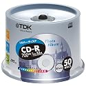 TDK CD-Rデータ用 32倍速対応シルバープリンタブル ポットケース入り50枚パック [CD-R80ESX50PS]
