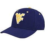 NCAA Zephyr West Virginia Mountaineers Navy Blue DH Fitted Hat (7 1/8)