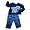 B.T. Kids - Toddler Boys Long Sleeve Fleece T-Rex Pajamas, Blue, Royal (Size 2T)