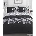 Kensington Duvet Cover Set, Black, Double