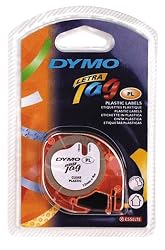 DYMO Labeling Tape, LetraTag Labelers, Plastic, 1/2"x13', Black on Clear
