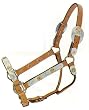 SIlver Royal Barbwire Trim Gold Star Show Halter