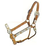 SIlver Royal Barbwire Trim Gold Star Show Halter