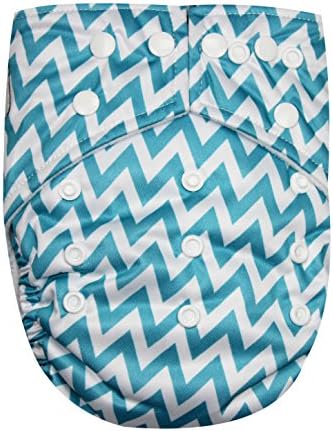 See Diapers Pocket Baby Cloth Diaper 2 Microfiber Inserts Adjustable (T Chevron)