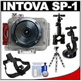 Intova Sport Pro Waterproof HD Sports Video Camera Camcorder with Helmet + Sports Bar & Suction Cup Mounts + Flex Tripod Kit for Skate, Snow, Moto, Bike, Professional & Enthusiast Motorsports, Auto Racing, Motorcycles & all Extreme Sports