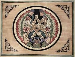 Celtic Lovers Tan Indian Bedspread, Twin Size